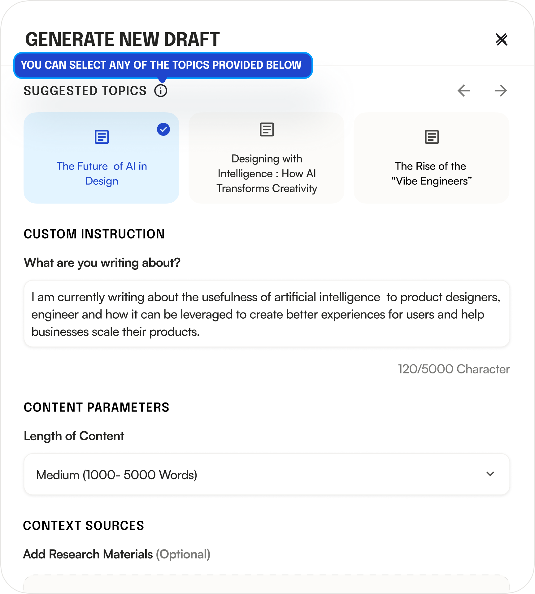AI DRAFT GENERATOR