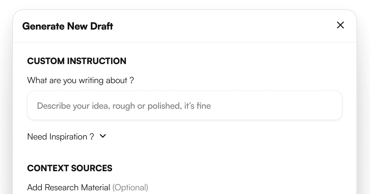 Voice aligned draft generation