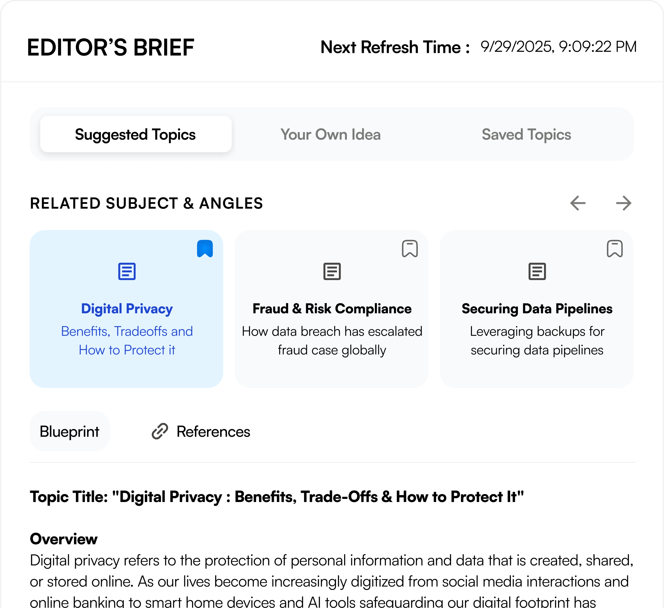 Briefs that match your interests