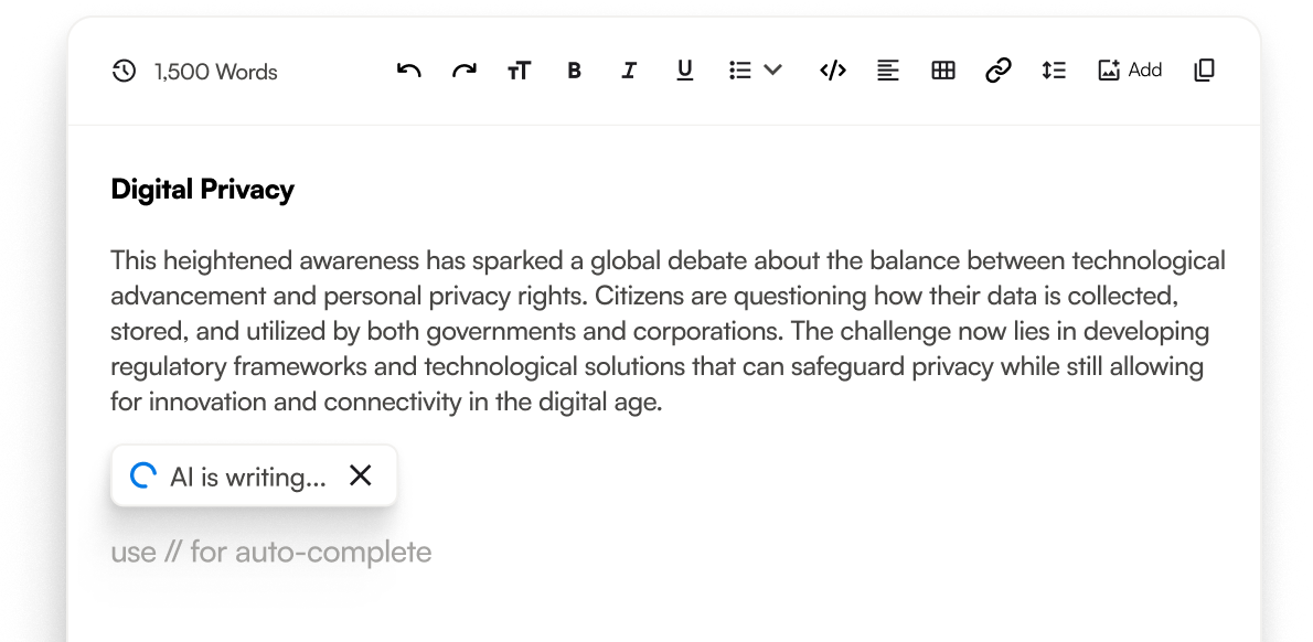Smart autocompletion